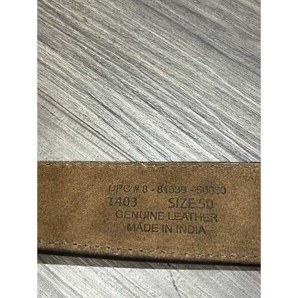 Faded Glory Brown Pebbled Leather Belt With Tag 100% Leather Men Size 50 - Picture 11 of 16